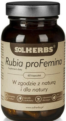 Ogłoszenie - SOLHERBS Rubia proFemina 60 kapsułek marzanna europejska - 27,90 zł