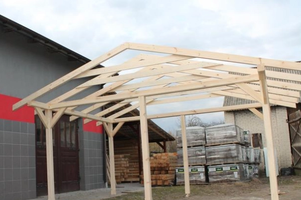 Ogłoszenie - KONSTRUKCJA ALTANY 5x4m WIATA ZADASZENIE PERGOLA DOMEK GARAŻ - 3 820,00 zł