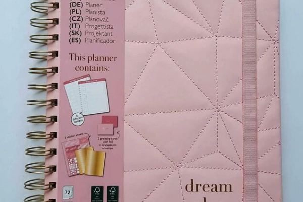 Ogłoszenie - Różowy pikowany organizer osobisty pink planner - 55,00 zł