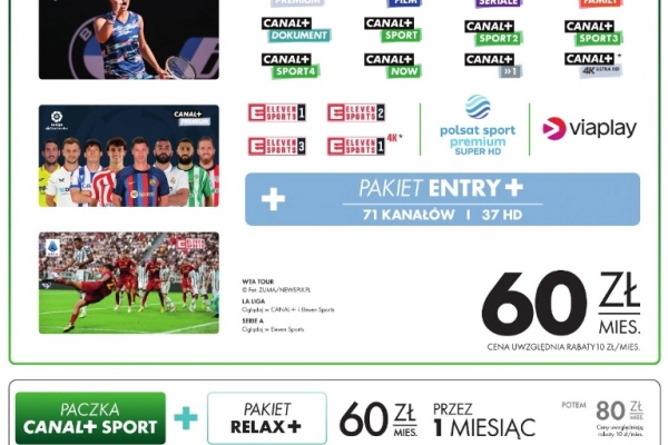 Ogłoszenie - OfertaSpecjalna dla KIBICÓW - Eleven Sports CANAL+ Viaplay Liga Mistrzów 60 zł