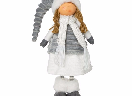 Ogłoszenie - Figurka świąteczna DOLL w zimowym stroju z miękkich tkanin - 99,20 zł