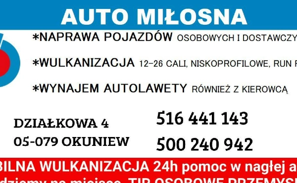 Ogłoszenie - Serwis samochodowy Sulejówek, warsztat, naprawa, wulkanizacja