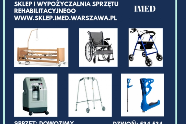 Ogłoszenie - Wynajem Łóżka Elektrycznego, Wózka, Balkonika, Kul Rehab - 100,00 zł