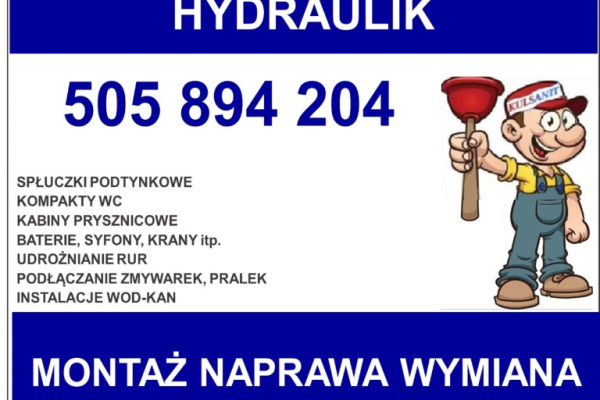 Ogłoszenie - Hydraulik, Usługi Hydrauliczne, Naprawa Spłuczek Podtynkowych, Montaż Kabin prysznicowych, Pogotowie hydrauliczne - Łódź