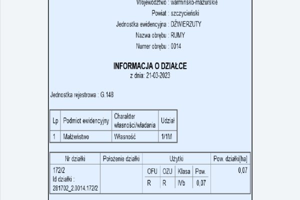 Ogłoszenie - Działki w malowniczej miejscowości Rumy, przy lesie (NOWA NIŻSZA CENA) - Warmińsko-mazurskie - 69 000,00 zł