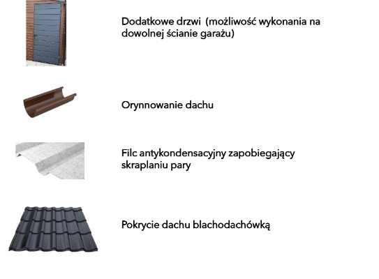 Ogłoszenie - GARAŻ BLASZANY 3m x 5m poziom - spad tył Brama uchylna - drewnopodobny ID85 3x5 - Bochnia - 5 850,00 zł