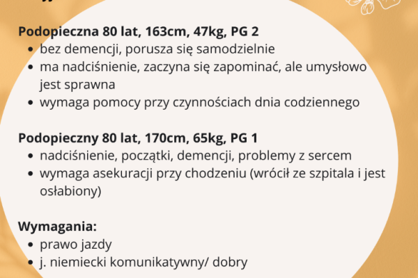 Ogłoszenie - DO OPIEKI MAŁŻEŃSTWO - Niemcy - 9 816,00 zł