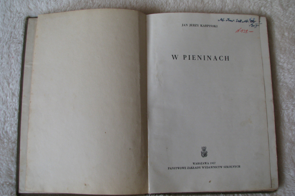 Ogłoszenie - W Pieninach - Jan Jerzy Karpiński 1957r - Kraków - 12,00 zł