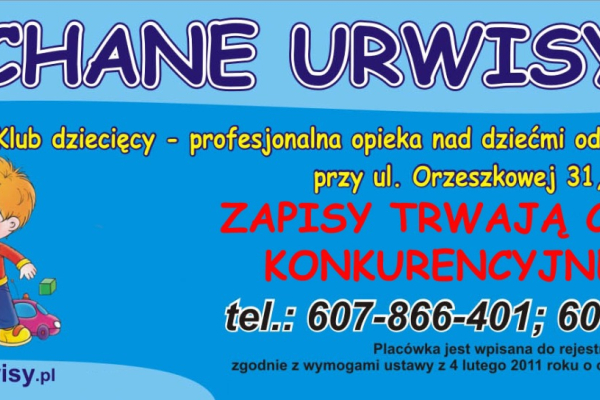 Ogłoszenie - ŻŁOBEK – KLUB DZIECIĘCY KOCHANE URWISY opieka dzienna nad dziećmi do lat 3 - Mazowieckie - 1 750,00 zł