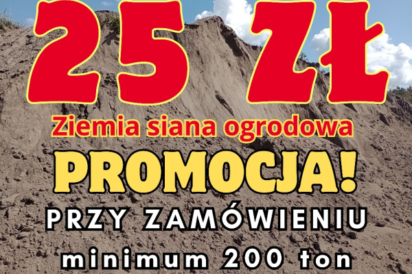 Ogłoszenie - Transport materiałów budowlanych sypkich - piasek, żwir, ziemia - samochodami 18 do 28 ton - Kutno