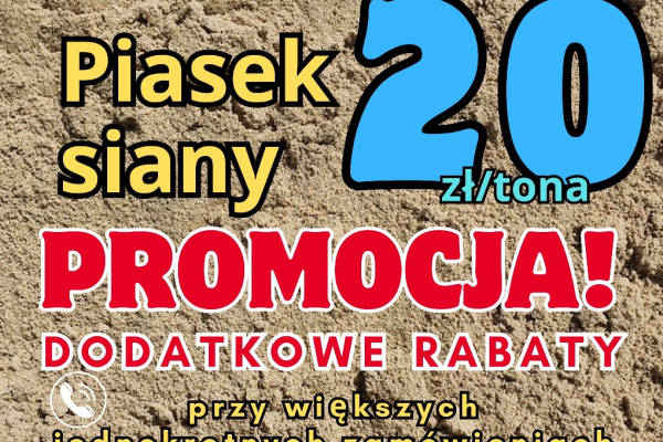 Ogłoszenie - Transport materiałów budowlanych sypkich - piasek, żwir, ziemia - samochodami 18 do 28 ton - Kutno