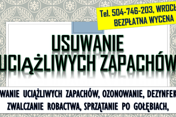 Ogłoszenie - Usuwanie zapachu papierosów, Wrocław, tel. 504-746-203, z mieszkania, stęchlizny, usługi ozonowania, cena - Wrocław