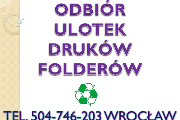 Ogłoszenie - Odbiór makulatury, Wrocław, tel 504-746-203, kartonu, makulatura zbiórka, wywóz kartonów ze sklepu, po meblach, dostawie - Wrocław