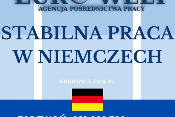 Ogłoszenie - Niemcy Ślusarz/ Mechanik przemysłowy (od 18E brutto/h)