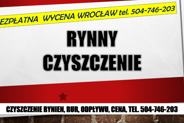 Ogłoszenie - Czyszczenie rynien, cennik, tel. 504-746-203, Wrocław, udrażnianie rynny, usługi - Wrocław - 1,00 zł