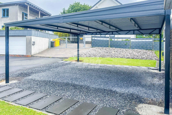 Ogłoszenie - Carport - Wiata samochodowa 6x6m - Antracyt - Dach spad w Przód GP381 - Wieliczka - 12 350,00 zł