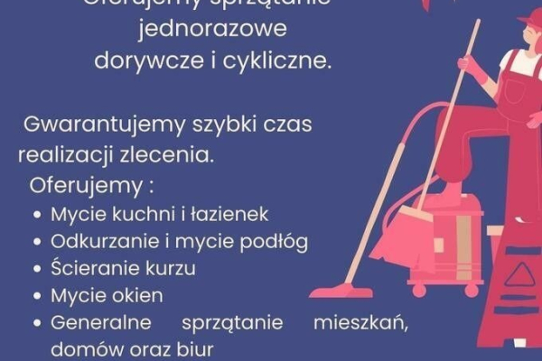 Ogłoszenie - Sprzątanie mieszkań i domów okien po wynajmie i remoncie 7 dni w tygodniu Tanio i solidnie - Kraków