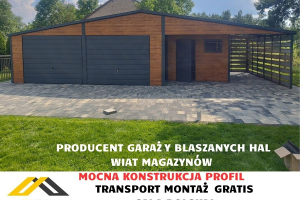 Ogłoszenie - Garaże Blaszane! Wiata Hala Magazyn-Profil pod wymiar bez pozwolenia - Golub-Dobrzyń - 8 600,00 zł