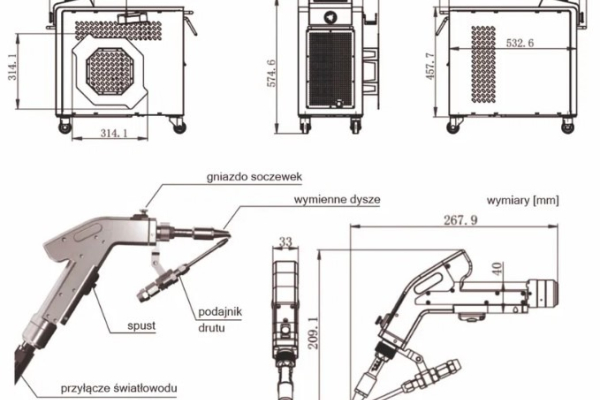 Ogłoszenie - Spawarka zgrzewarka laserowa palnik fiber 1500W - 4w1 - Opolskie - 29 900,00 zł