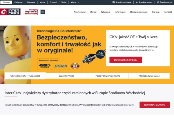 Ogłoszenie - Inter Cars S.A. części i technika motoryzacyjna - Warszawa