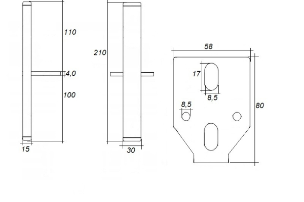 Ogłoszenie - Noga metalowa meblowa CHB h-100 czarna - Turek - 20,00 zł