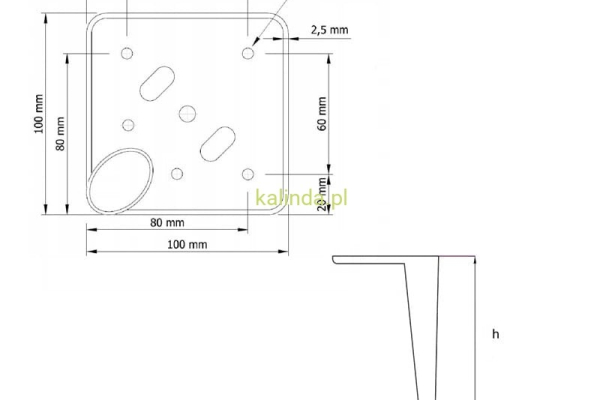 Ogłoszenie - Noga meblowa narożna h-150 czarna - Białystok - 11,00 zł