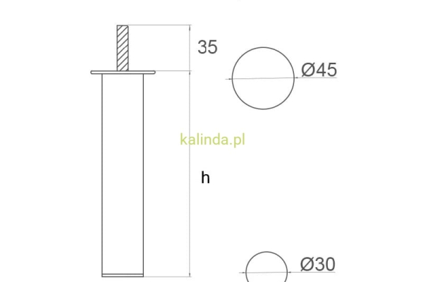 Ogłoszenie - Noga do mebli metalowa techniczna h-130 czarna - Sandomierz - 9,00 zł