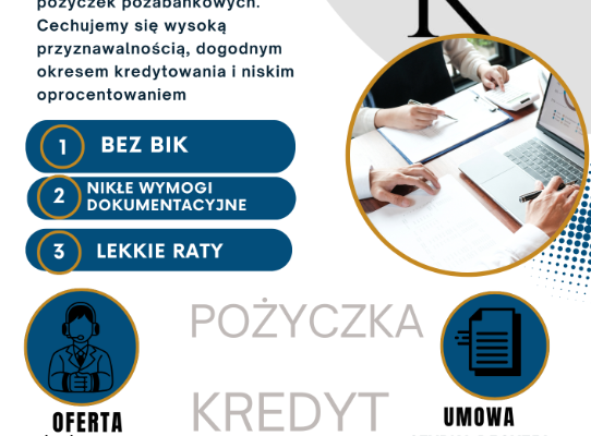 Ogłoszenie - Pożyczka pozabankowa BEZ BIK do 25 tysięcy online - 25 000,00 zł