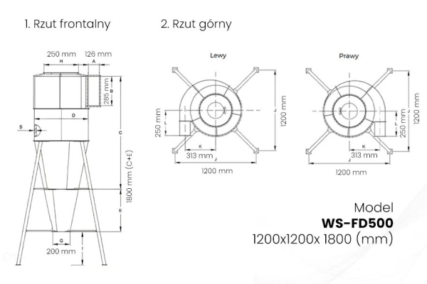 Ogłoszenie - Cyklon typu FD500 - Opolskie - 11 500,00 zł