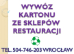 Ogłoszenie - Odbiór makulatury, Wrocław, tel 504-746-203, kartonu, makulatura zbiórka, wywóz kartonów ze sklepu, po meblach, dostawie - Wrocław