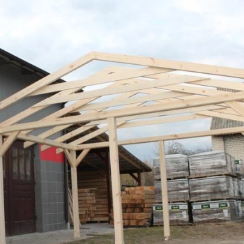 Ogłoszenie - KONSTRUKCJA ALTANY 5x4m WIATA ZADASZENIE PERGOLA DOMEK GARAŻ - 3 820,00 zł