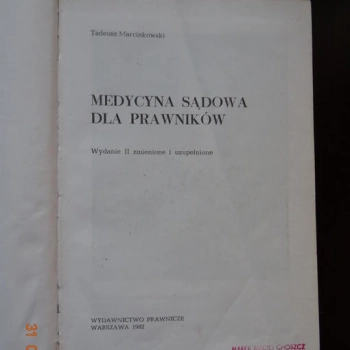 Ogłoszenie - Medycyna sądowa dla prawników - 105,00 zł