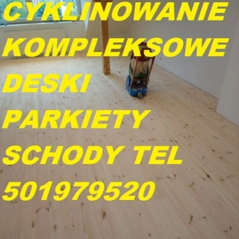 Ogłoszenie - Cyklinowanie Bezpyłowe .Desk,Parkiety,schody,kompleksowo ,Vat - 75,00 zł