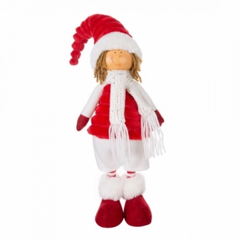 Ogłoszenie - Figurka świąteczna DOLL w zimowym stroju z miękkich tkanin - 92,00 zł