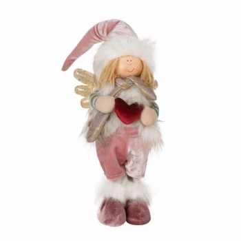 Ogłoszenie - Figurka świąteczna DOLL elf w zimowym stroju z miękkich tkanin - 99,92 zł