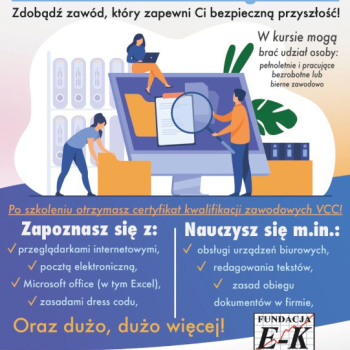 Ogłoszenie - Kurs - prowadzenie obsługi biura - Kujawsko-pomorskie