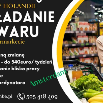 Ogłoszenie - WYKŁADANIE TOWARU W SUPERMARKETACH W HOLANDII - NOCKI - Wrocław - 10 000,00 zł