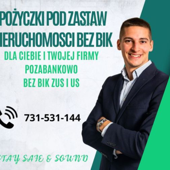 Ogłoszenie - SZYBKIE FINANSOWANIE POD ZABEZPIECZENIE/ZAKUP NIERUCHOMOSCI BEZ BIK - Zielona Góra - 100,00 zł