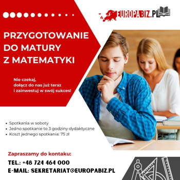 Ogłoszenie - Przygotowanie do matury z matematyki - Szczecin - 75,00 zł