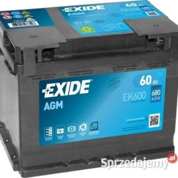 Ogłoszenie - Akumulator EXIDE AGM START&STOP EK600 60Ah 680A - Wesoła - 550,00 zł