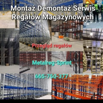 Ogłoszenie - Montaż regałów magazynowych serwis przegląd - Zachodniopomorskie - 1,00 zł