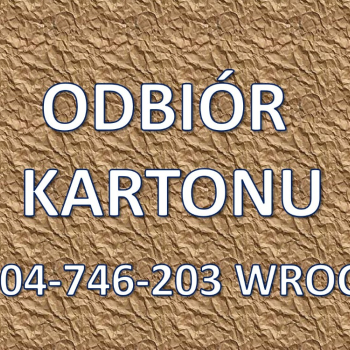 Ogłoszenie - Odbiór kartonu ze sklepu, restauracji, firmy, Wrocław, tel. 504-746-203. Przyjazd po karton we Wrocławiu, makulatura. - Wrocław