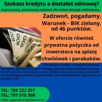 Ogłoszenie - Kredyt bez zdolności 24h/7 - Łódź - 111,00 zł