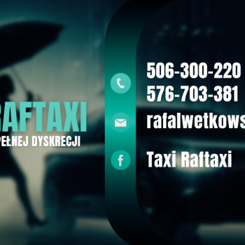 Ogłoszenie - Taxi RafTaxi (Wyrzysk) - Piła - 8,00 zł