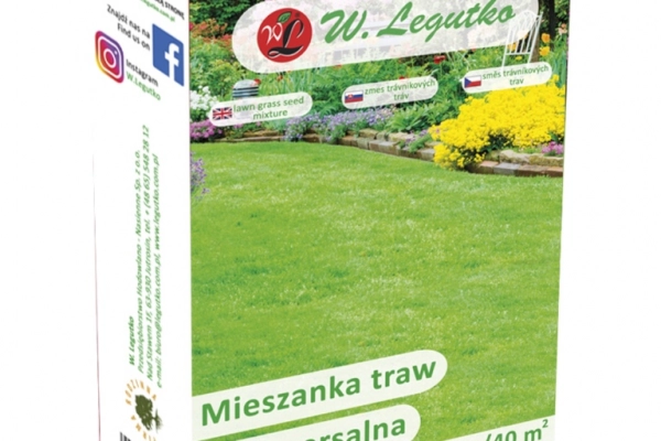Ogłoszenie - W.LEGUTKO Mieszanka traw uniwersalna nasiona traw gazonowych 900 g - 29,99 zł
