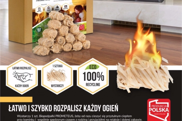 Ogłoszenie - Ekopodpałka do pieca Oryginalna podpałka Prometeus+10 gratis Ekologiczna Wodoodporna Długi czas palenia - 29,00 zł