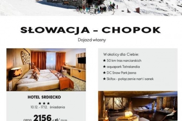 Ogłoszenie - Słowacja - hotel z 6-dniowym skipassem w cenie!