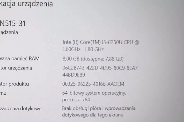 Ogłoszenie - Acer Nitro AN515-31 laptop gamingowy WINDOWS 11 - Śląskie - 1 699,00 zł