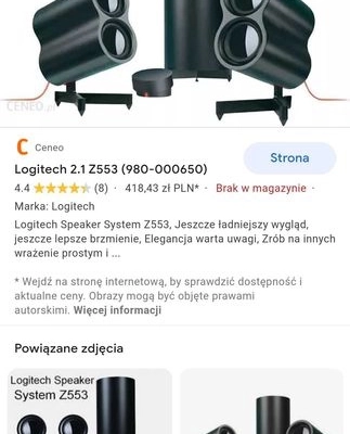 Ogłoszenie - Logitech Z555 Speaker głośniki i subwoofer - 80,00 zł