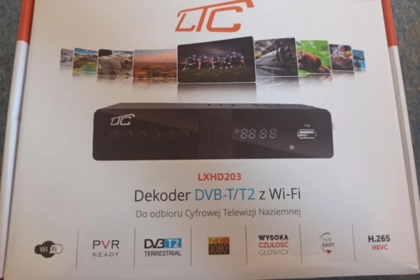 Ogłoszenie - Dekoder DVB-T/T2 HEVC z wi-fi LTC nowy - 60,00 zł